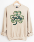 Faux Yarn Shamrock Graphic Top