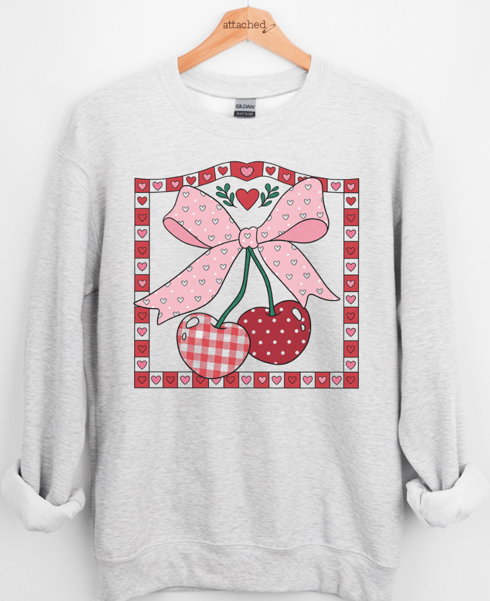 Cottagecore Cherries Graphic Top