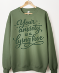 Anxiety Lying Color On Color Graphic Top