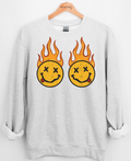 Smiley Flames Graphic Top