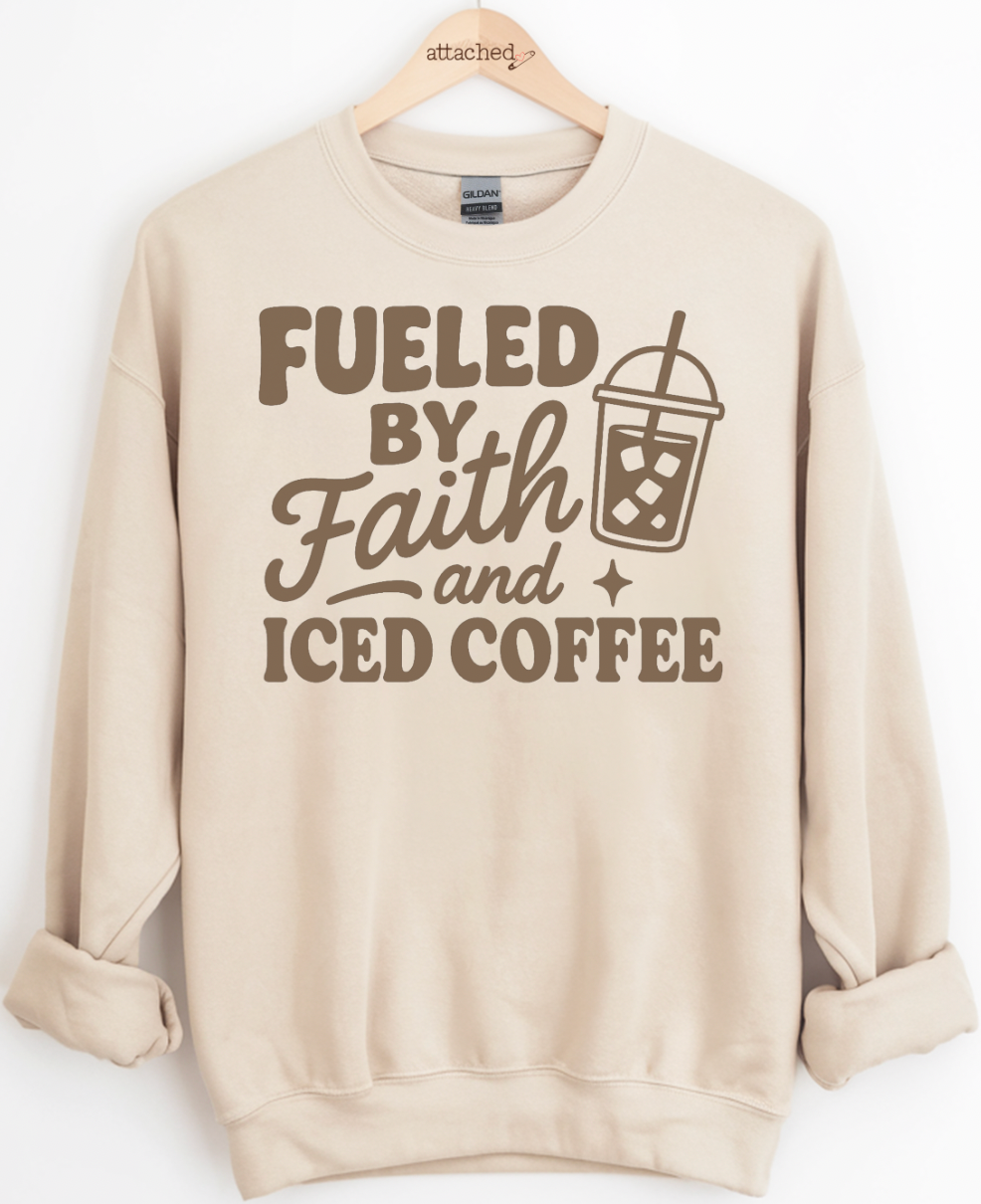 Faith & Iced Coffee Color On Color Graphic Top