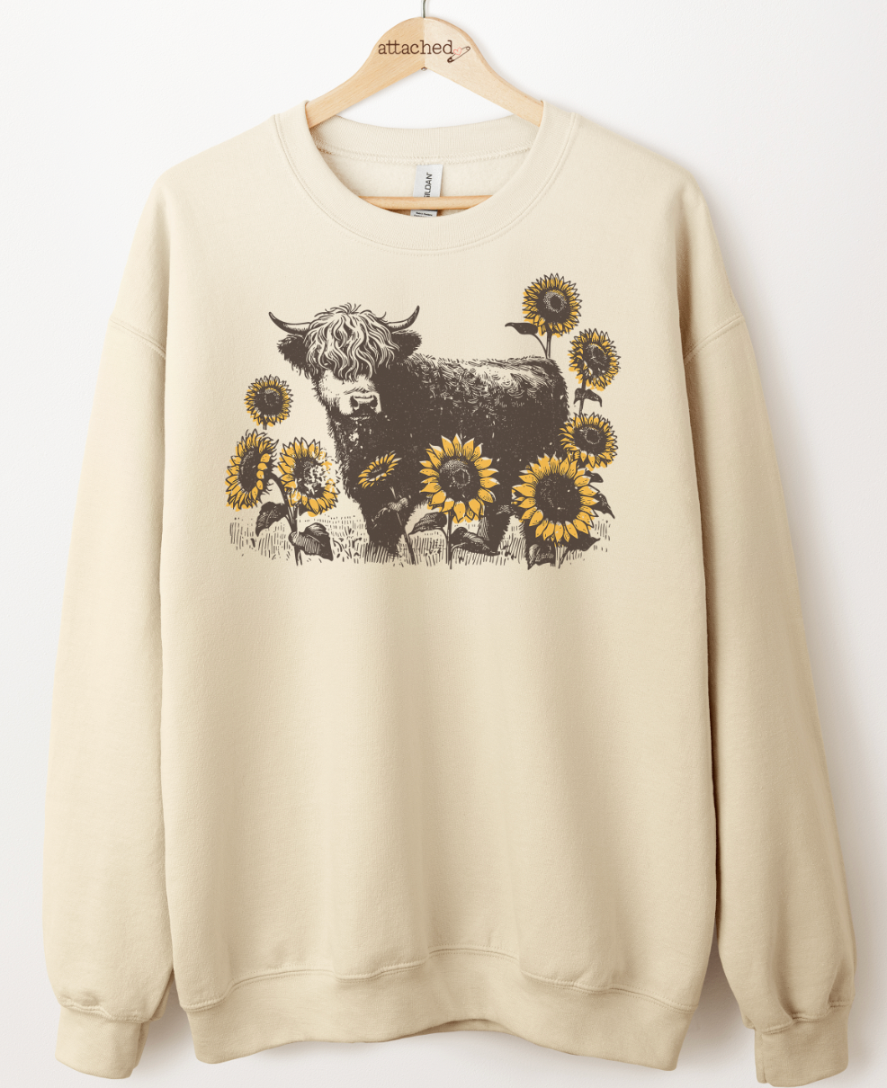 Sunflower Cow Graphic Top