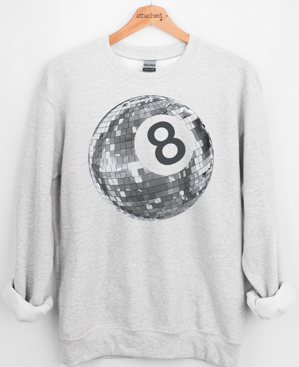 Faux Disco 8 Ball Graphic Top
