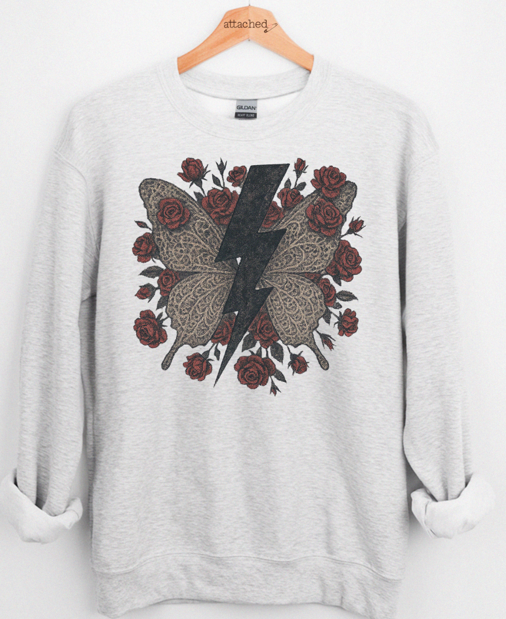 Butterfly Roses Graphic Top