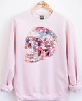 Faux Disco Skull Graphic Top