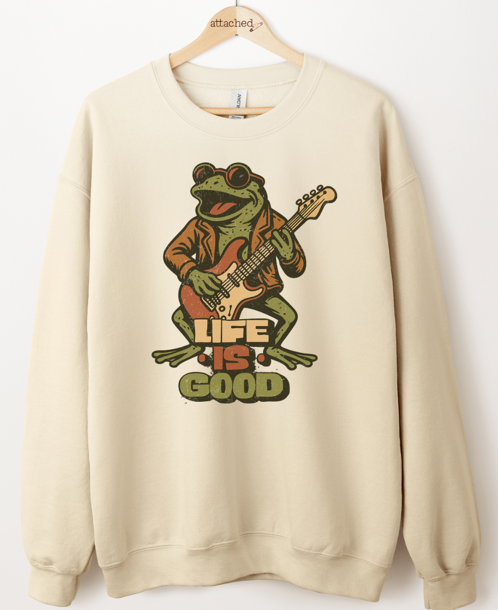 Life Is Good Frog Graphic Top