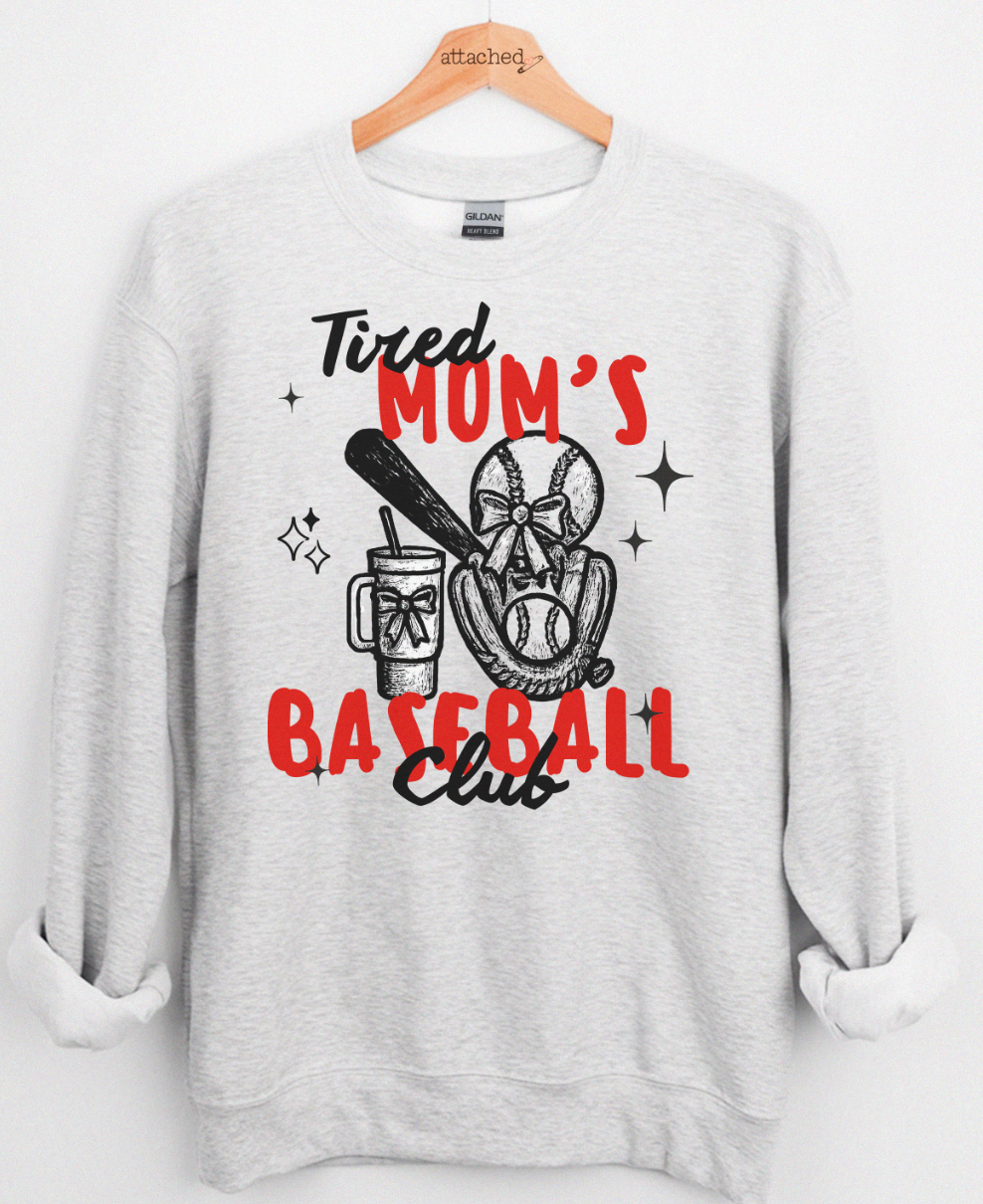 Tired Mom's Baseball Club Graphic Top