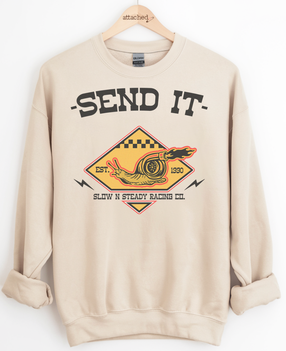 Send It Racing Send It Racing Snail Graphic Top – attached.