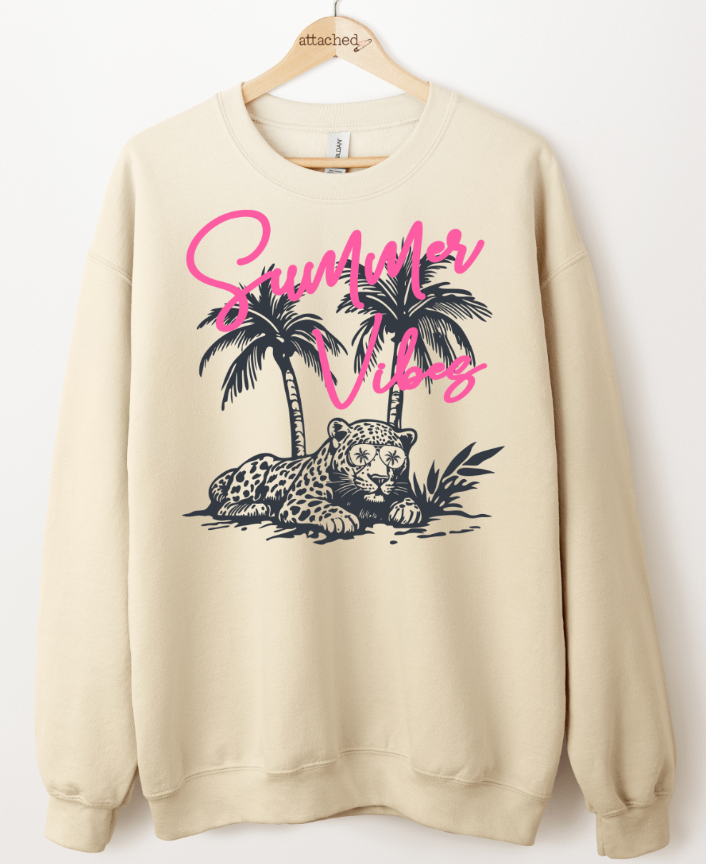 Palm Tree Leopard Graphic Top