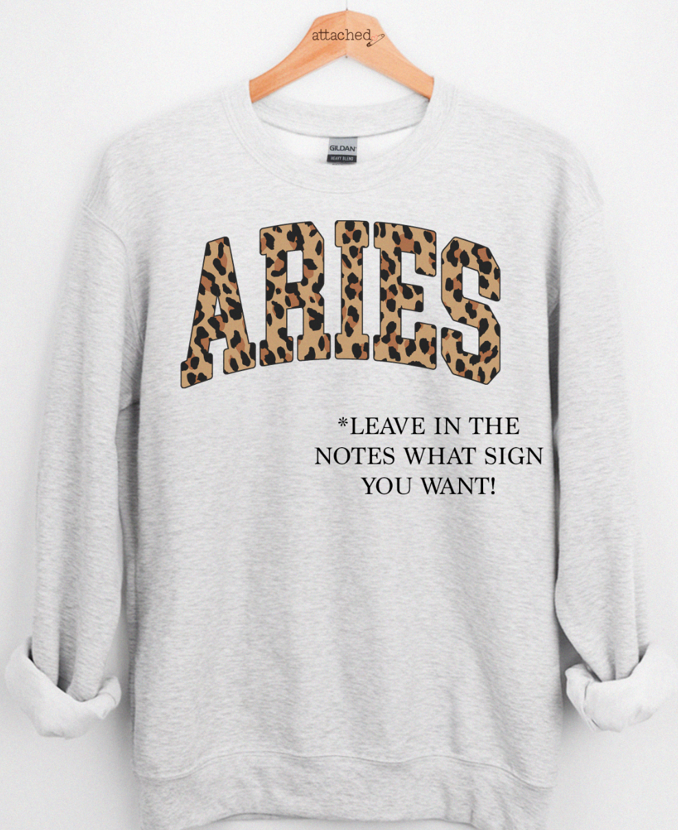 Leopard Zodiac Sign Graphic Top