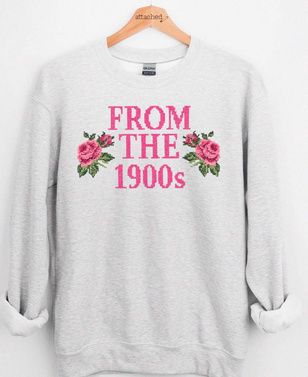 Faux Cross Stitch 1900s Graphic Top