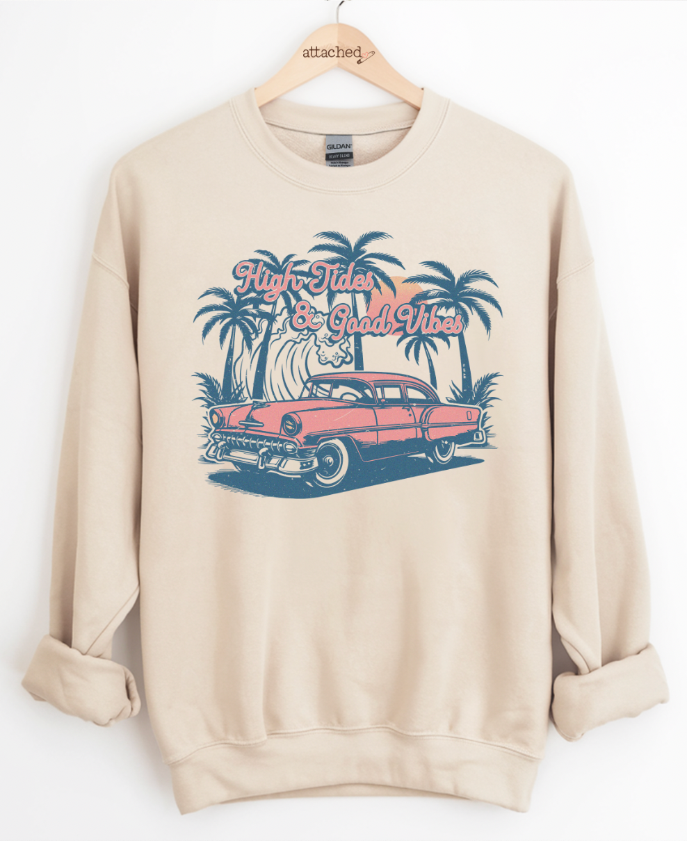 High Tides & Good Vibes Graphic Top