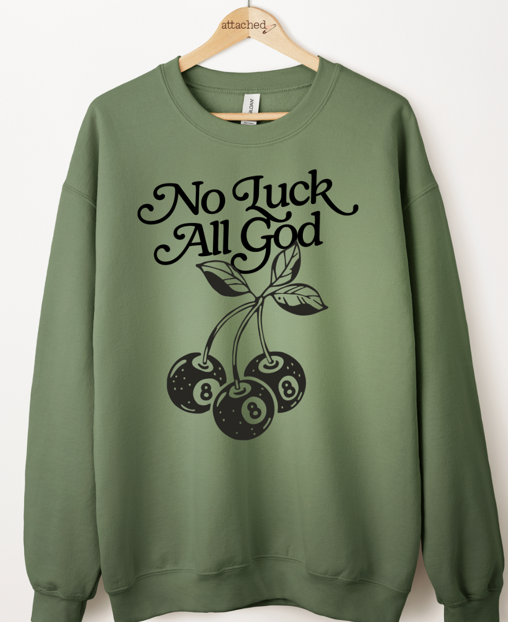 No Luck All God 8 Ball Cherries Graphic Top
