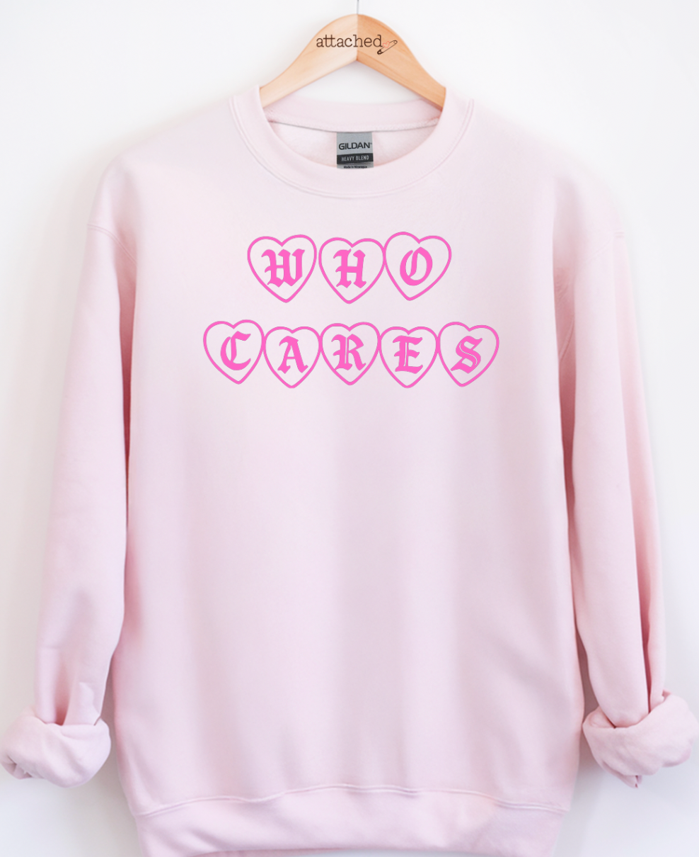 Who Cares Color On Color Graphic Top