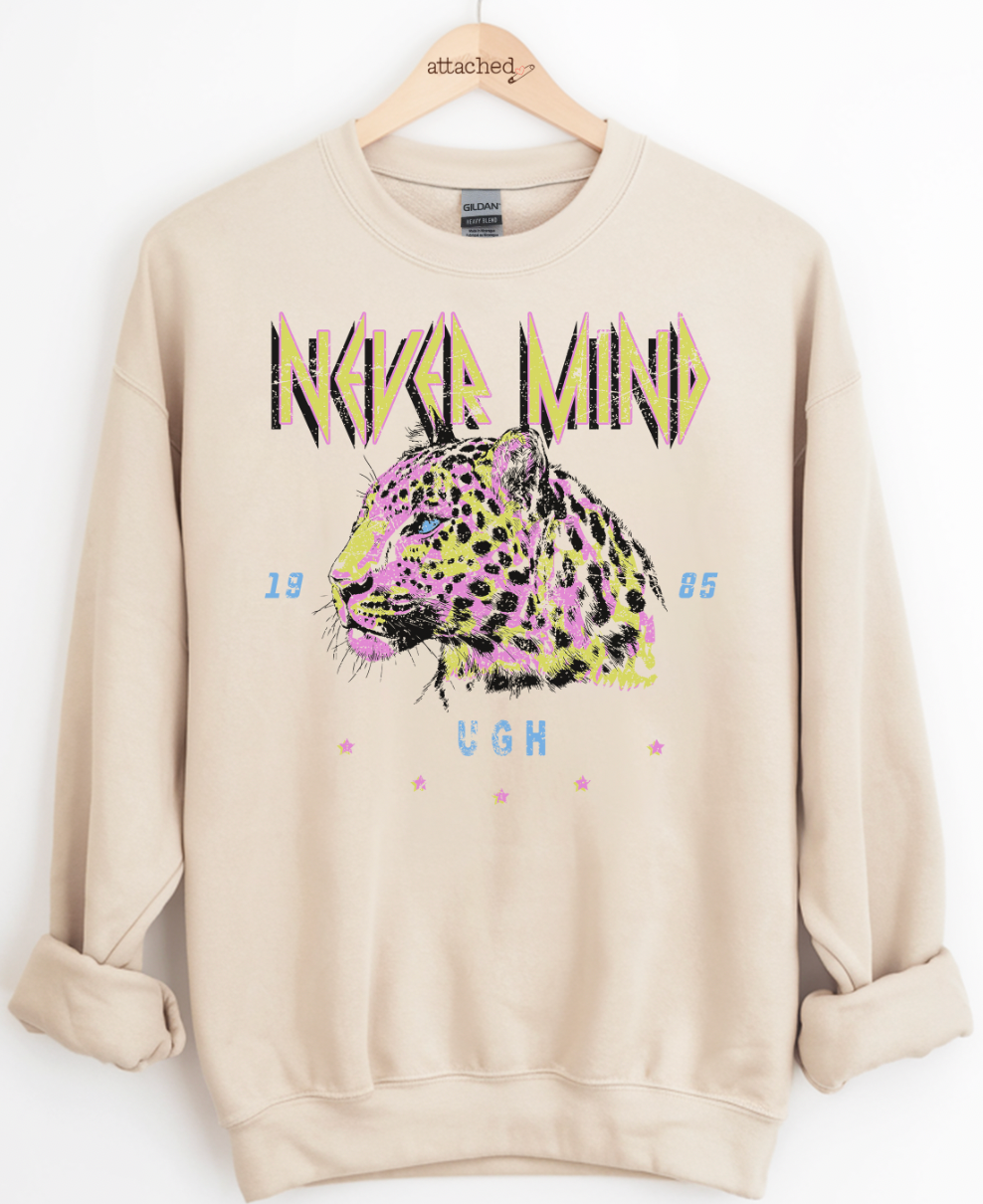 Nevermind Ugh Leopard Graphic Top
