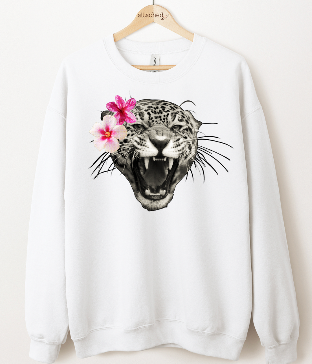 Newspaper Summer Leopard Graphic Top