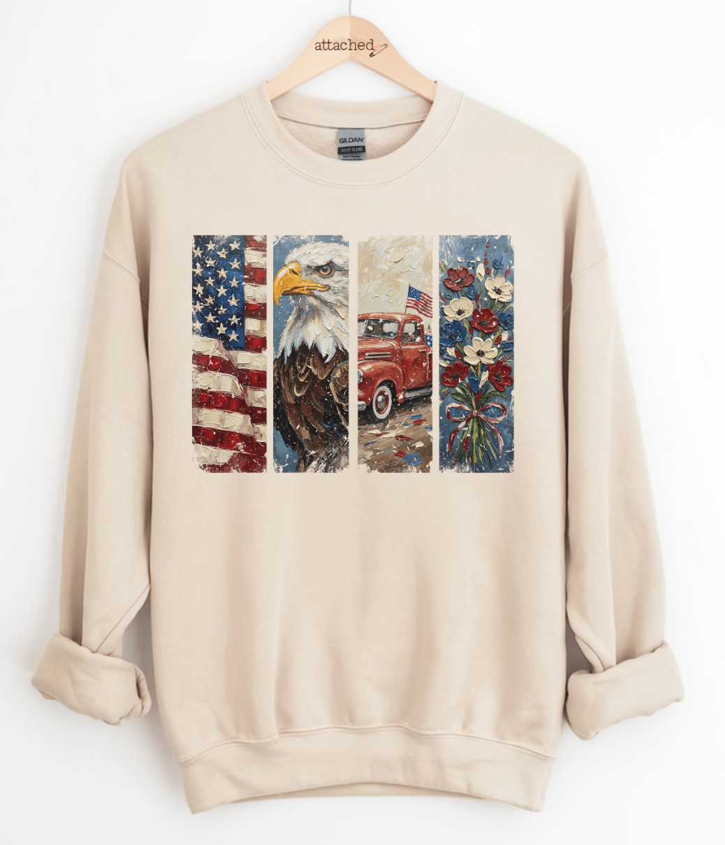 Americana Strokes Graphic Top