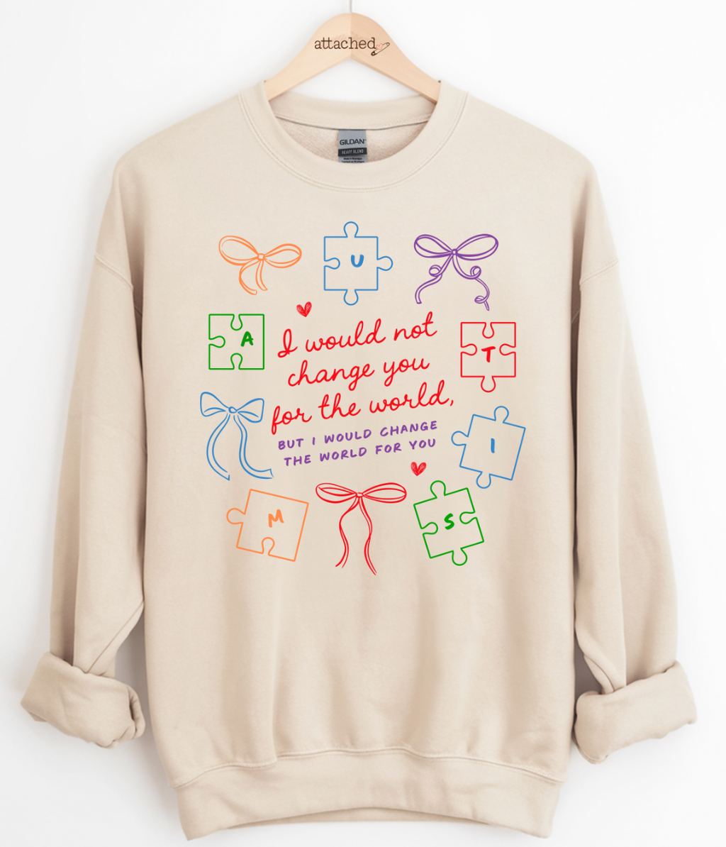 Autism Awareness Doodle Message Graphic Top
