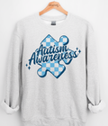 Autism Awareness Checkered Puzzle Piece Graphic Top