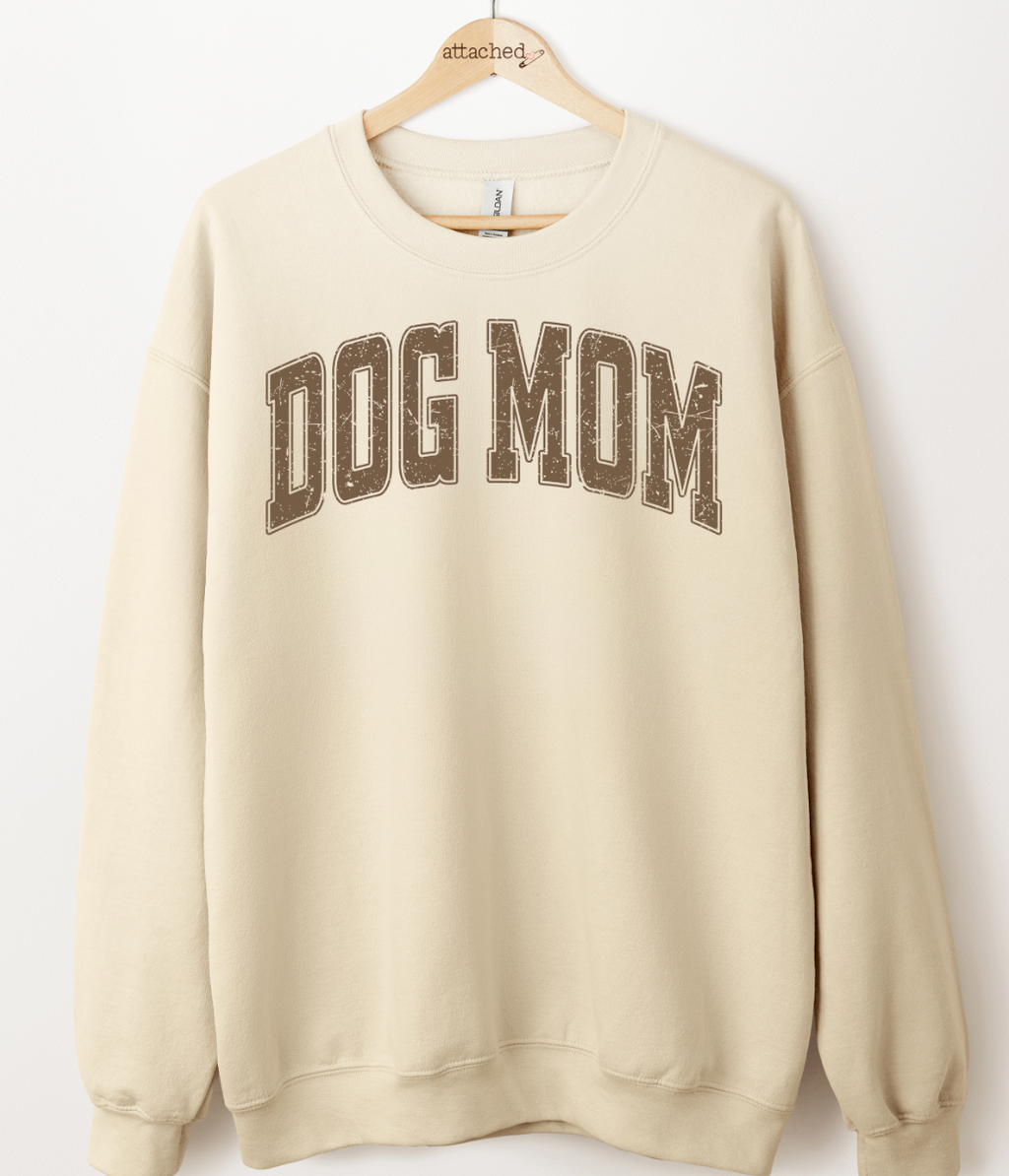 Dog Mom Color On Color Graphic Top