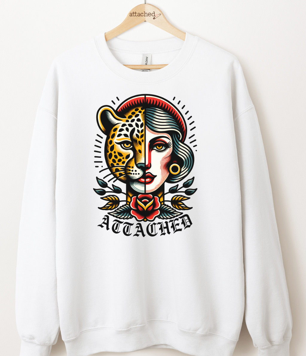 Attached Lady Leopard Graphic Top