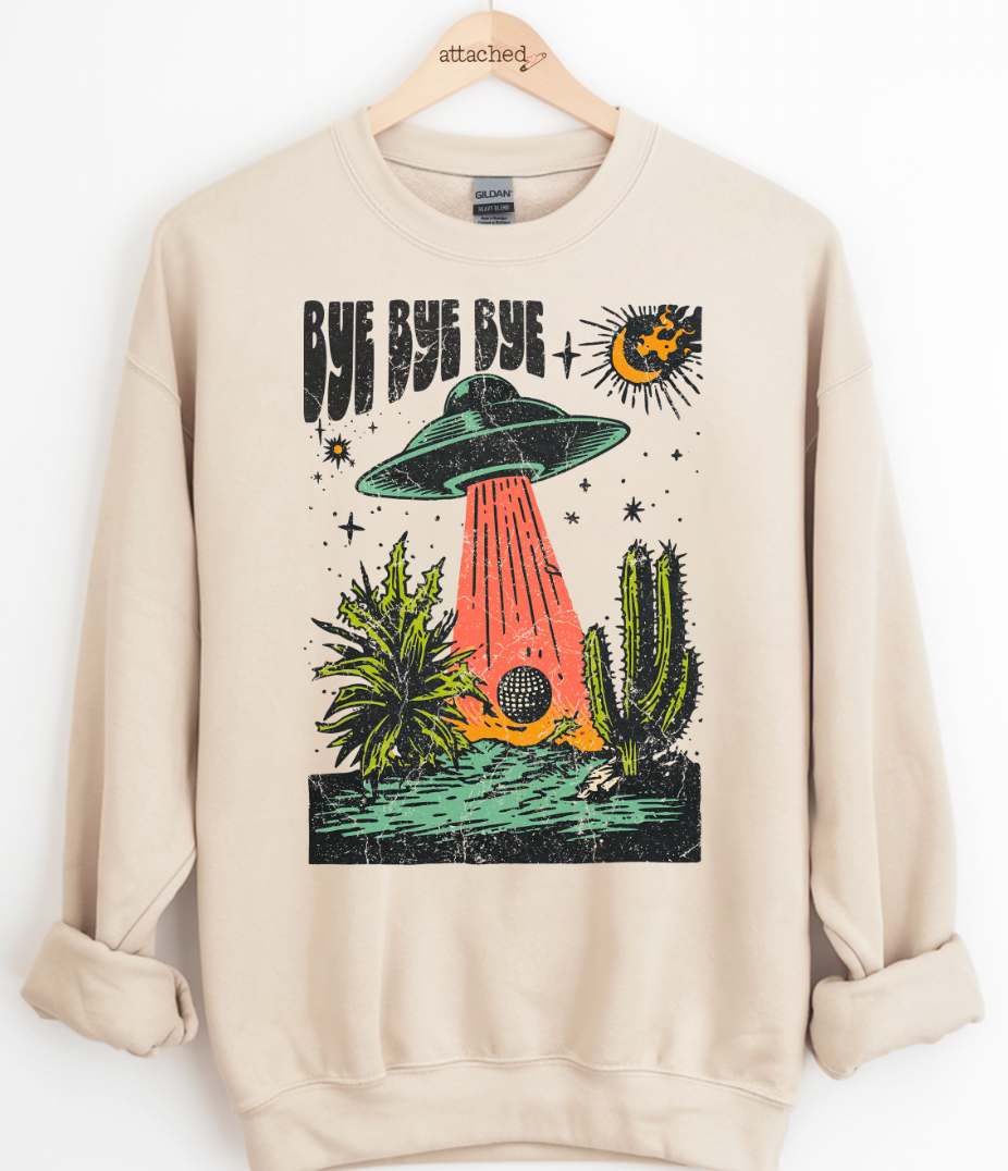 Bye Bye Bye UFO Graphic Top