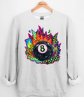 Faux Bright Patchwork 8 Ball Graphic Top