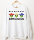 Red White And Alien Graphic Top
