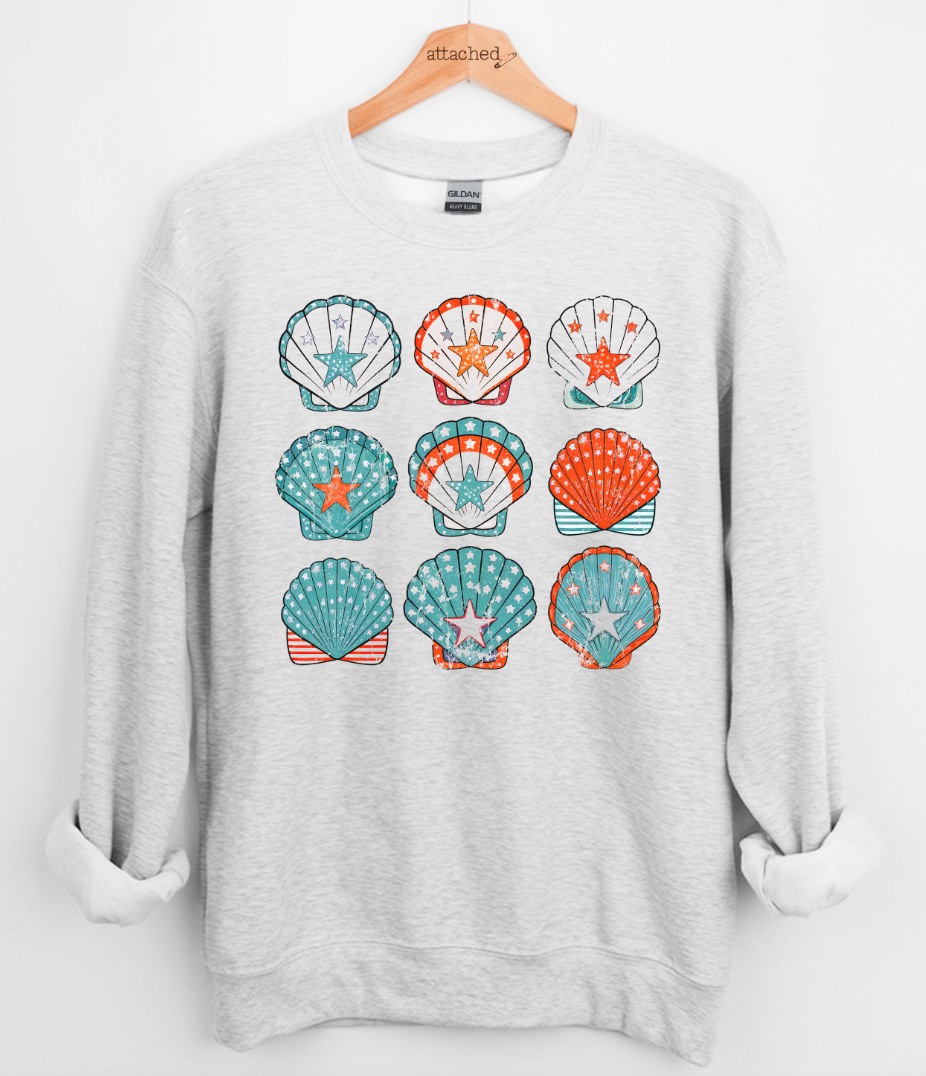 Patriotic Shells Graphic Top