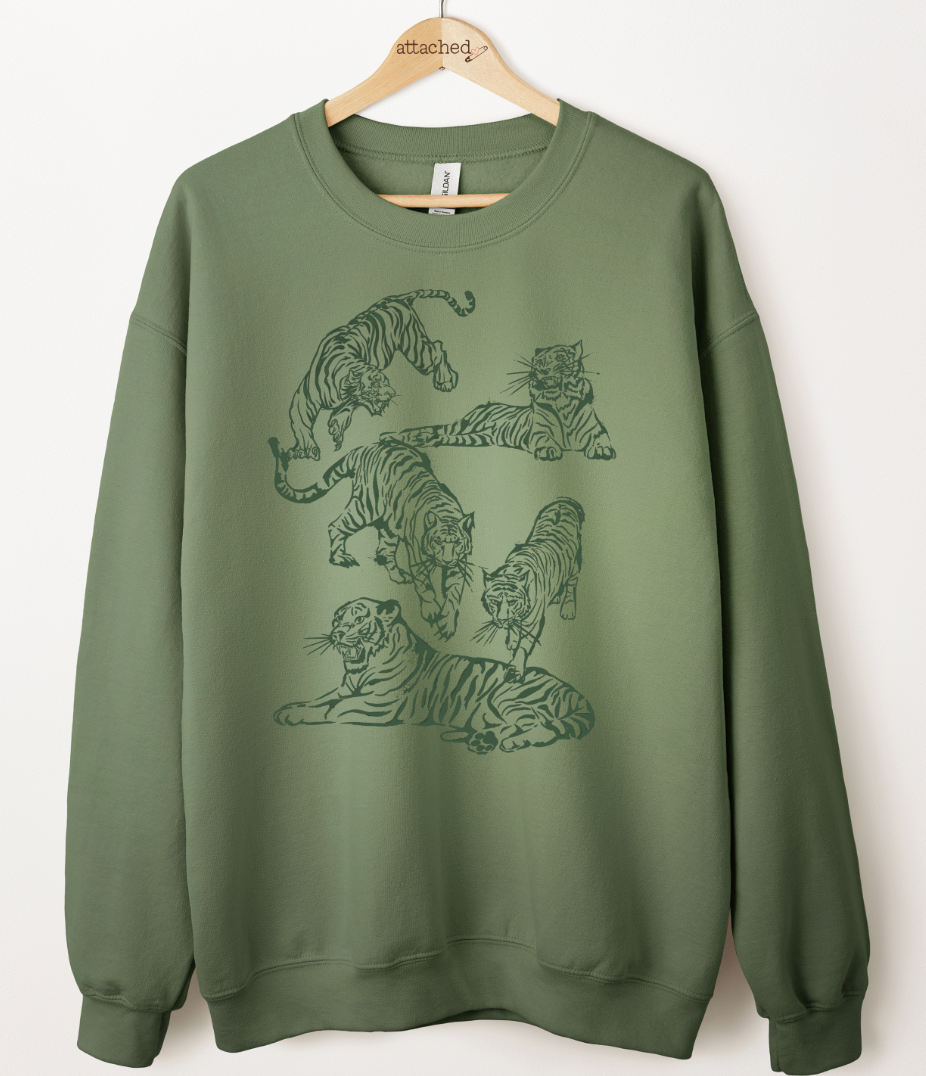 Tiger Group Color On Color Graphic Top