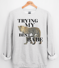 Trying My Best Leopard Graphic Top