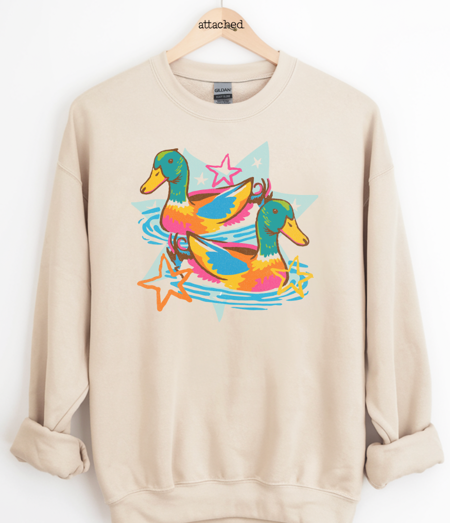 Colorful Ducks Graphic Top