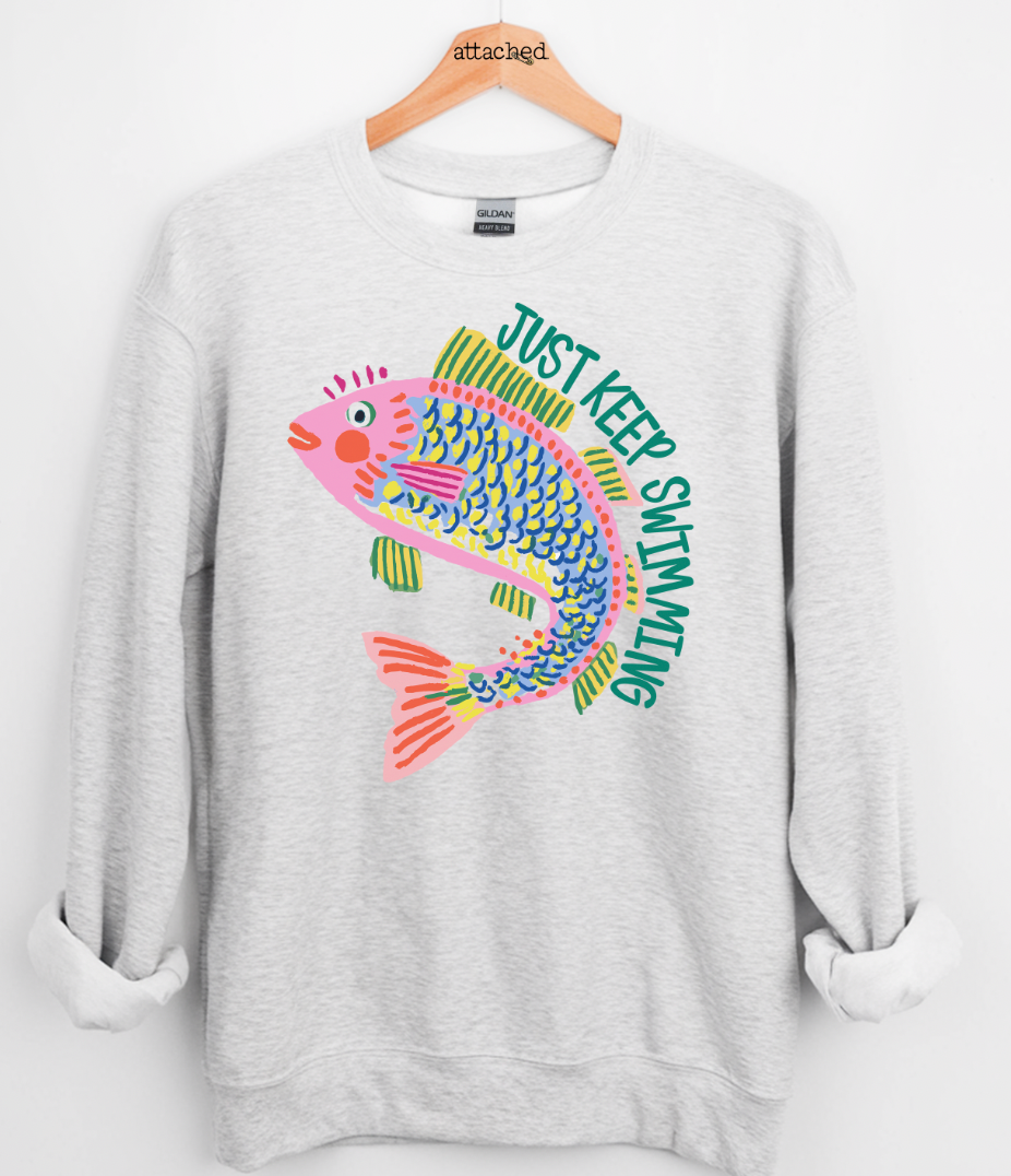 Just Keep Swimming Graphic Top