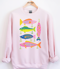 Colorful Fish Lures Graphic Top