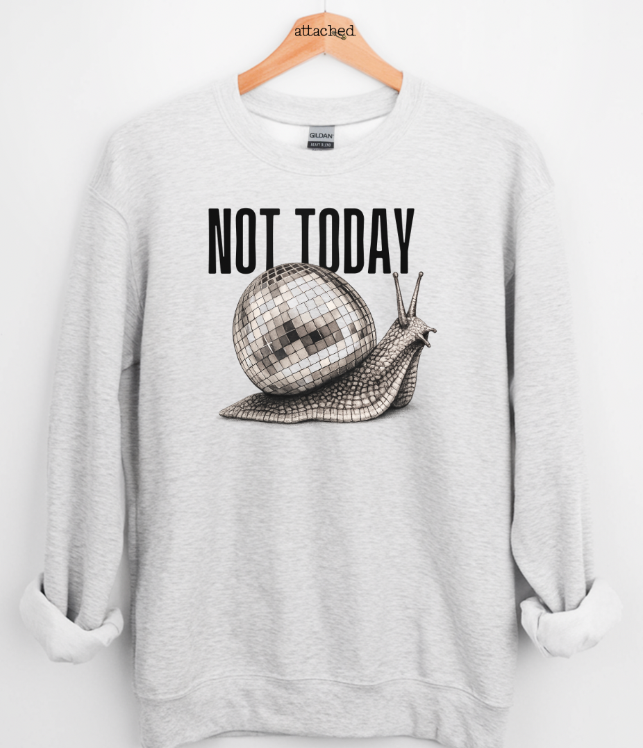 Not Today Disco Snail Graphic Top