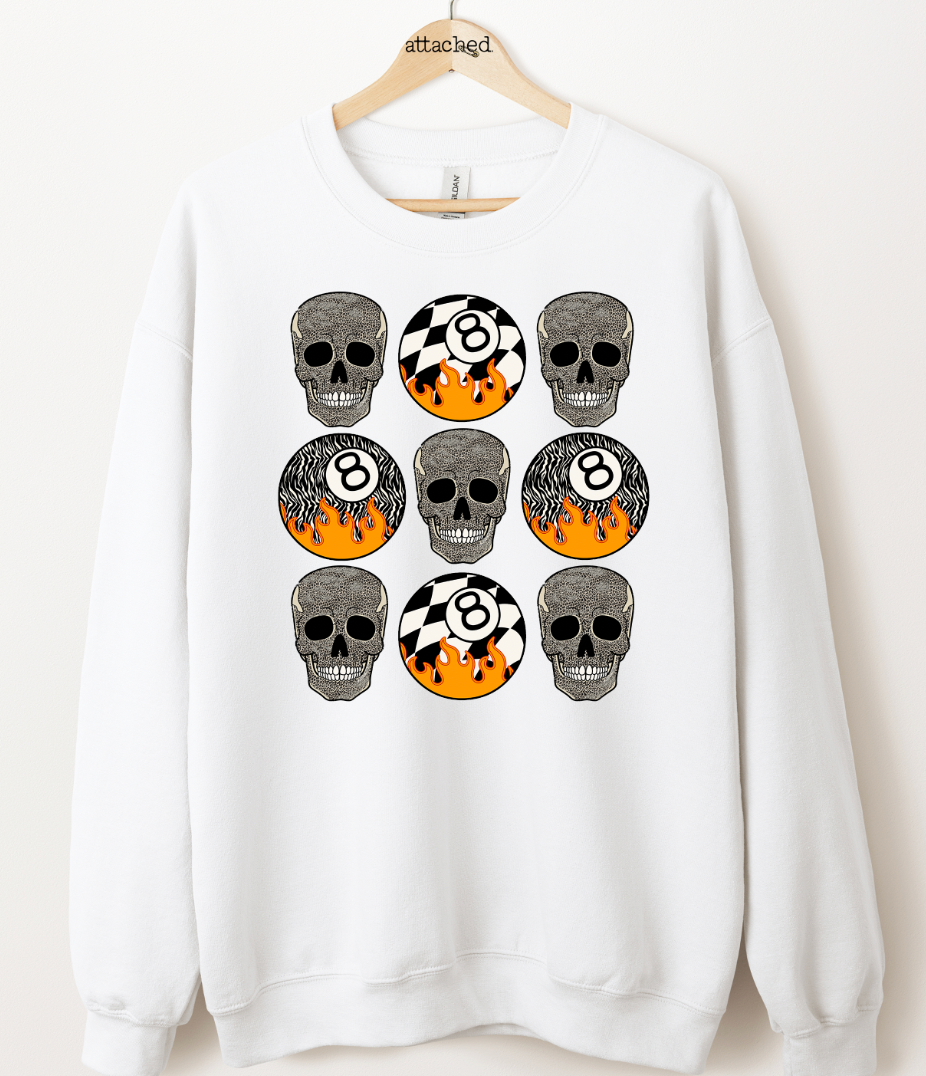 Skull 8 Balls Graphic Top