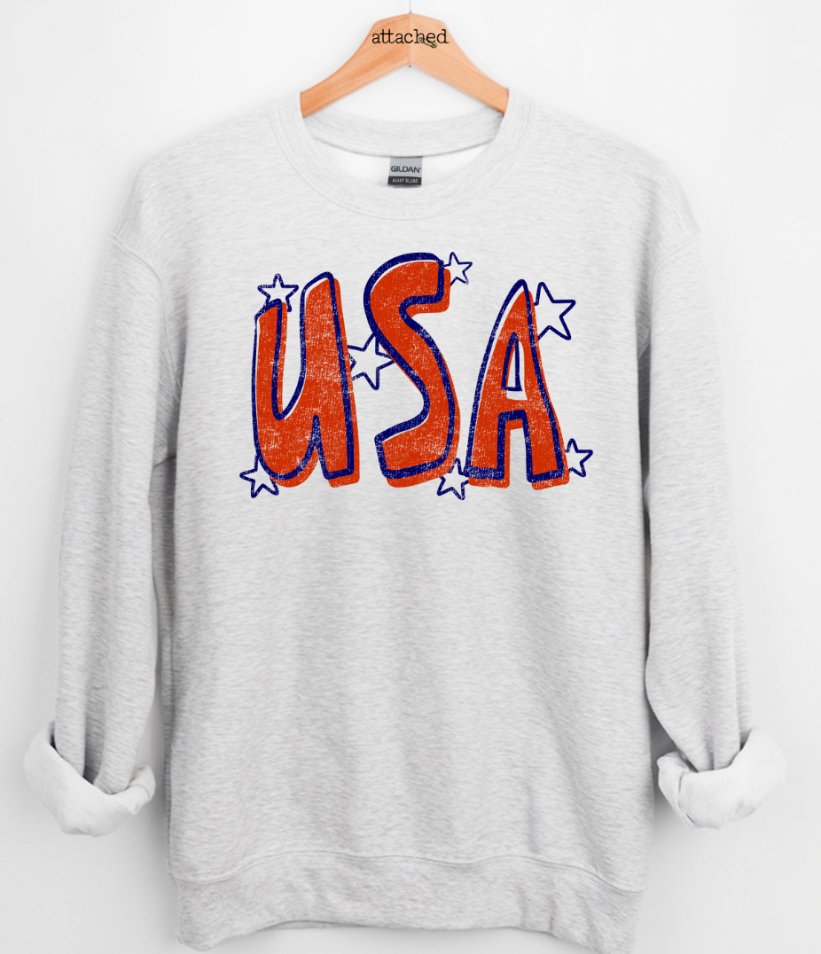 USA Stars Graphic Top