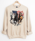 Patriotic Horses Graphic Top