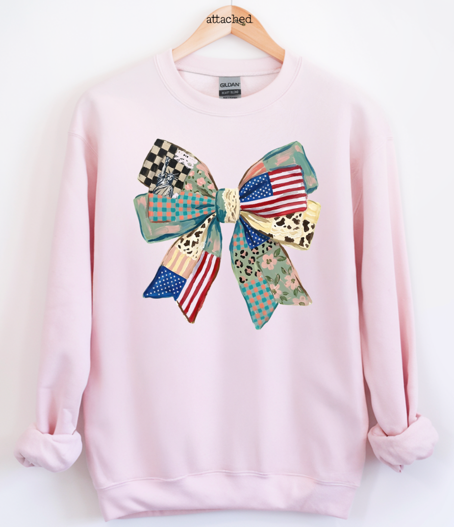 Americana Prints Bow Graphic Top