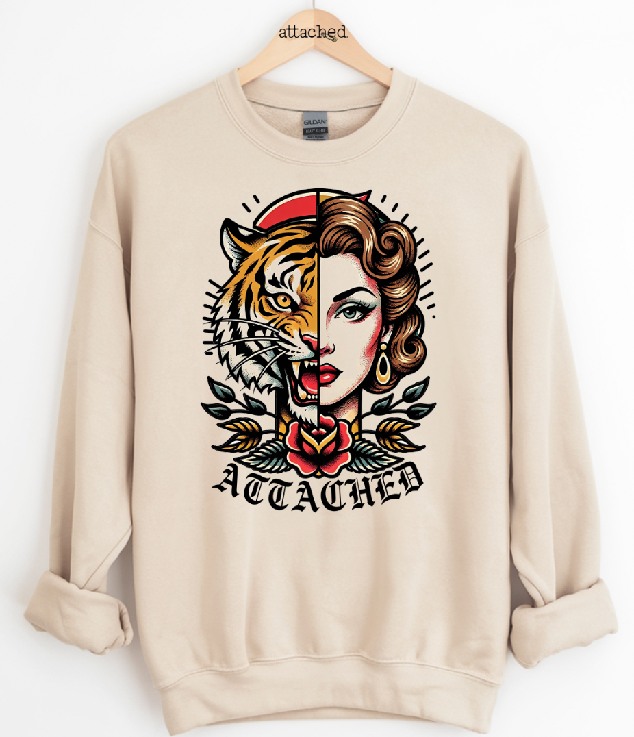Attached Tiger Lady Graphic Top
