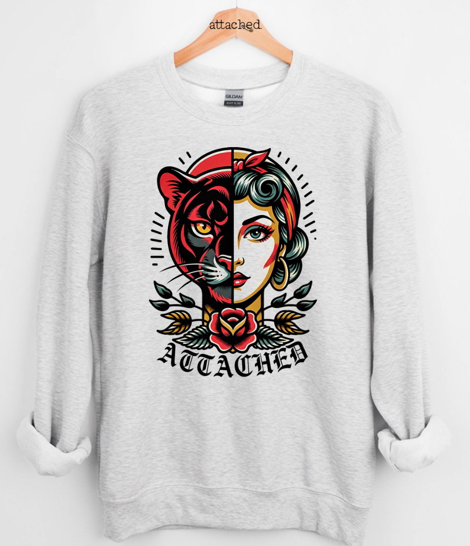 Attached Panther Lady Graphic Top