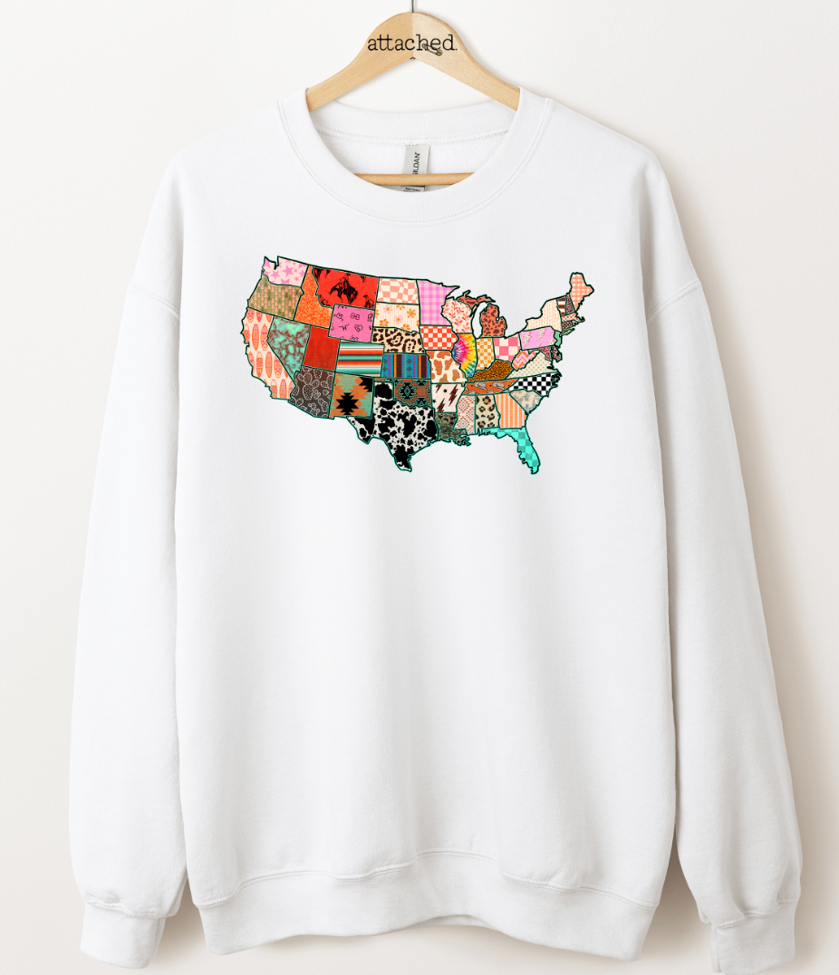 USA Patterns Graphic Top