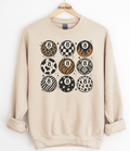 Edgy 8 Ball Grid Graphic Top