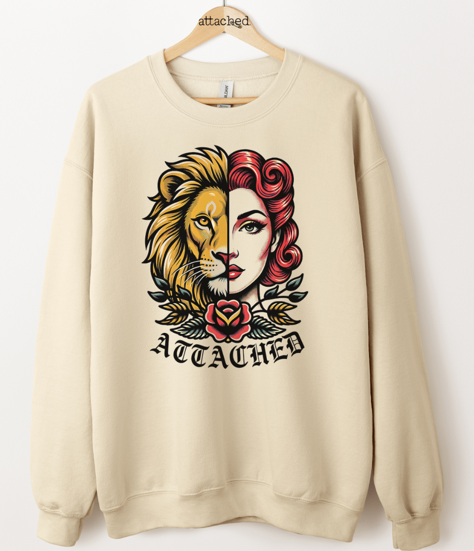 Attached Lion Lady Graphic Top