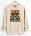 Faux Paint Stroke Cool Tiger Graphic Top