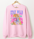Colorful Stay Wild Leopard Graphic Top