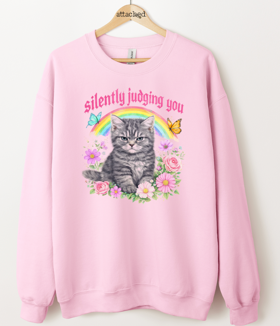 Judgey Cat Graphic Top