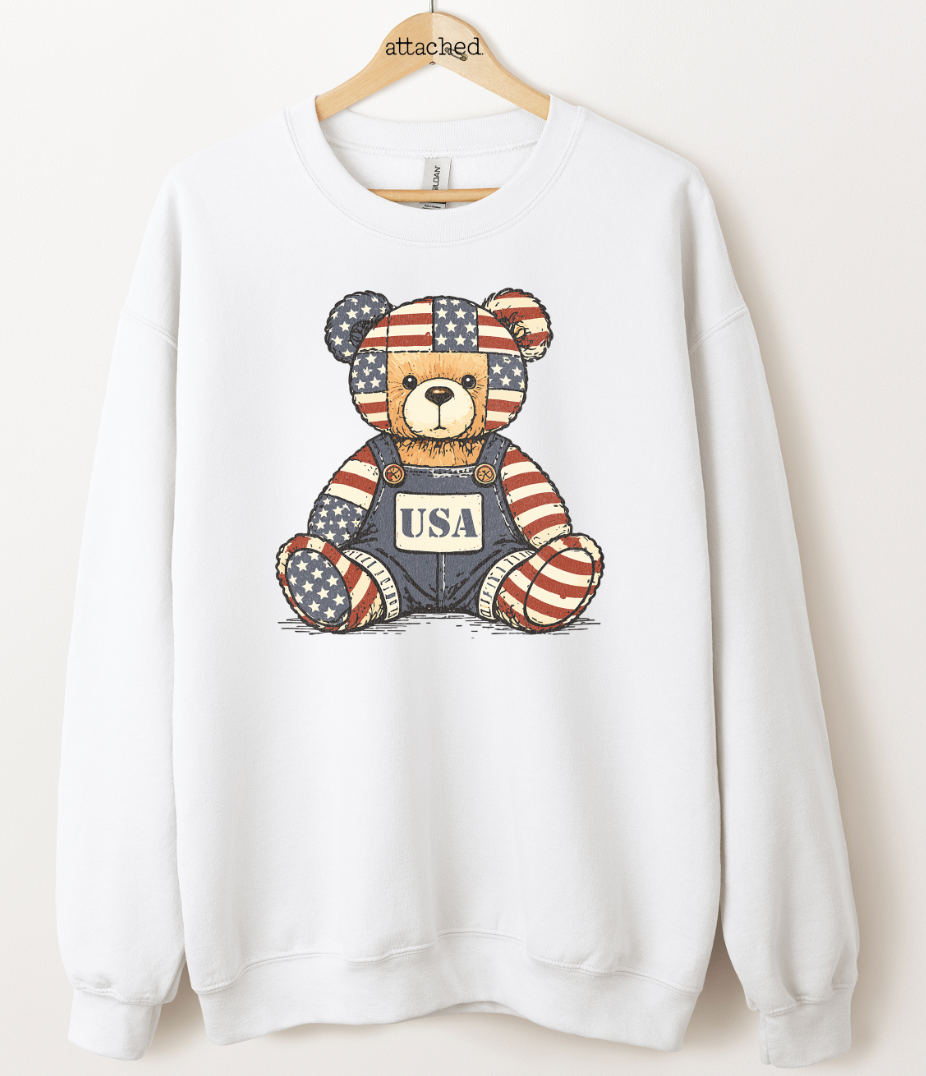 Vintage Americana Bear Graphic Top