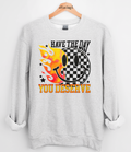 Checkered Day You Deserve Graphic Top