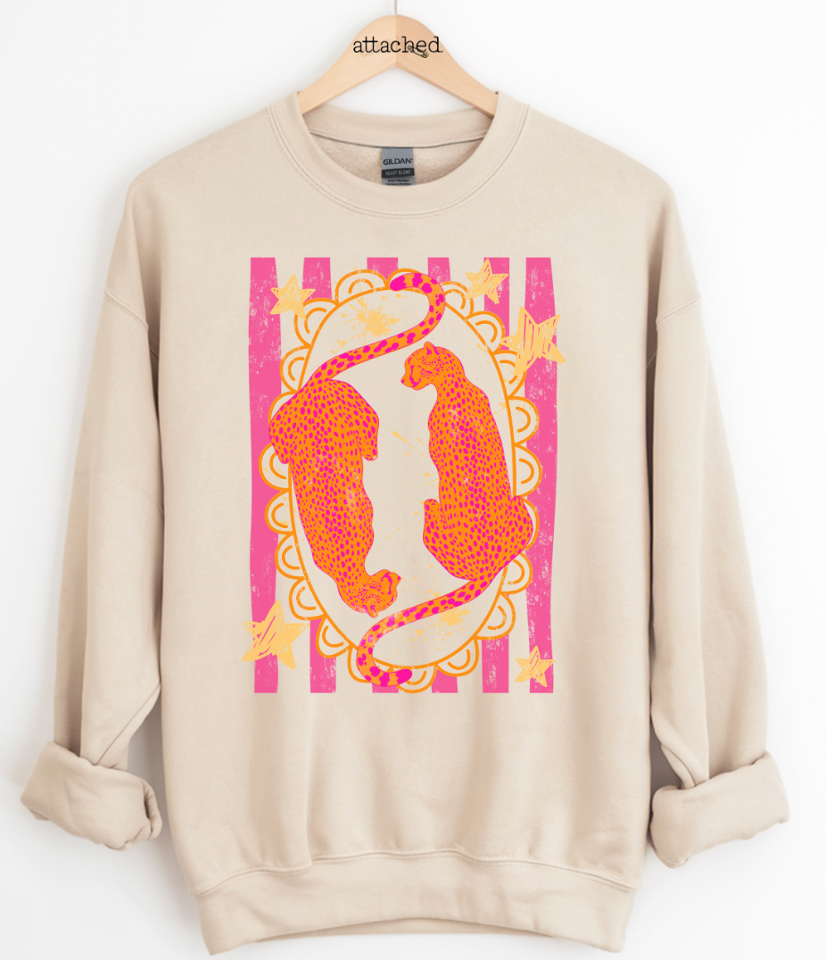 Preppy Leopards Graphic Top